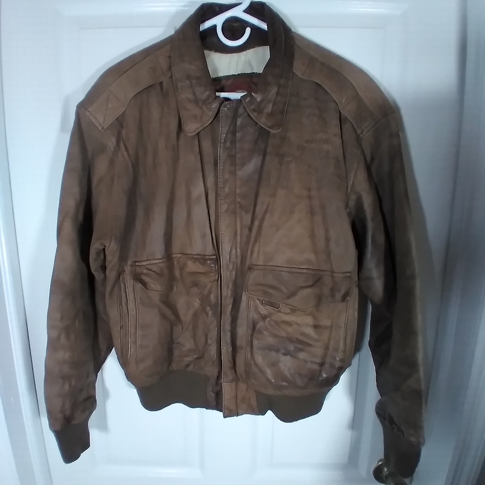 Sz.S Adventure Bound Distressed Leather Vintage Bomber Jacket "Wilson's"